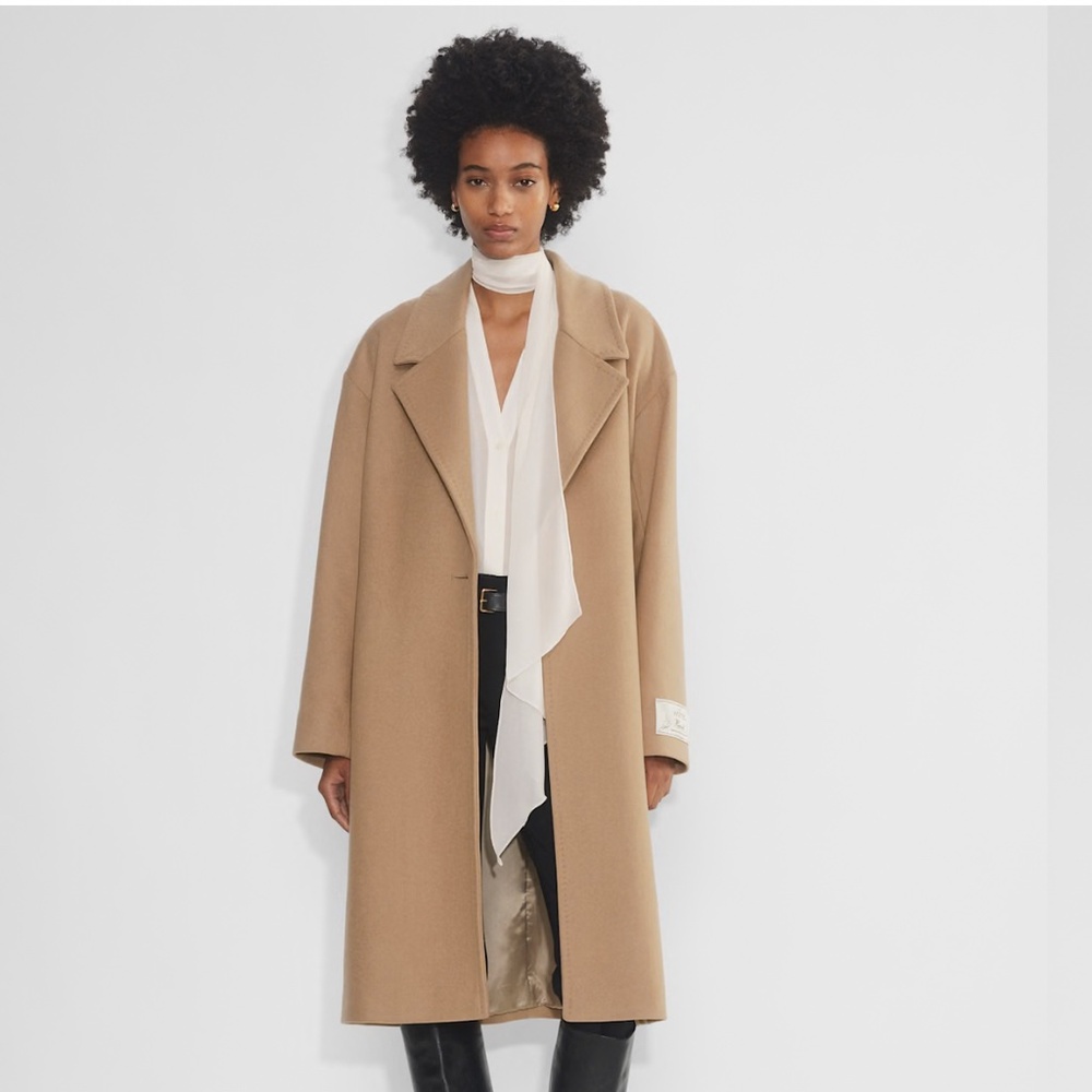 Aritzia Wilfred The Meyer Coat Wool Cashmere Camel Size:1 Like New